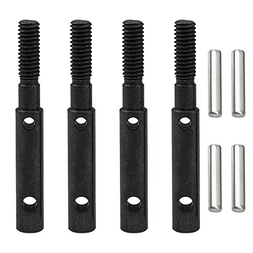 Vgoohobby 4Pack Steel Front Rear Portal Stub Axle Drive Shaft for 1/10 RC Jeep Body Axial SCX10III AXI03007 Capra 1.9 UTB Crawler