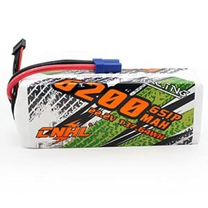 CNHL 22.2V 6200mAh 6S Lipo Battery 90C with EC5 Plug for Megatech RC Truck and Other RC Models