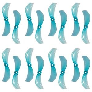 Gemfan Durable King RC Helicopter 40mm 2 Blade Props for 1102 Motor 16pcs Clear Blue