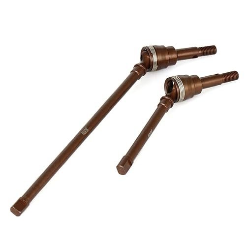 KYX Racing Hardened Steel Front Axle CVD Drive Shafts for Hydraulic RC Bulldozer Axial RBX10 RYFT Upgrades