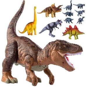 Temi Large Dinosaur Toys for Kids 3 5 Tyrannosaurus with Mist Spray Big Hollow Stored with 10 Small Dinosaur Figures Light and Sound Toddler Boy Toys 3 4 Birthday Gifts for Boys and Girls at The Zoom Room RC Toys and Hobbies