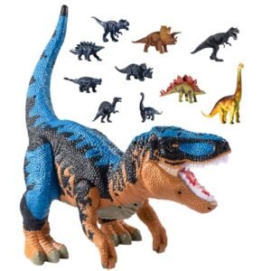 TEMI Large 4 Stroke RC Engine Dinosaur Toy for Kids Boys Toddlers 3 4 5 6 7 Years with Mist Spray Light and Sound