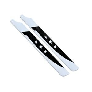 STARC 450 Helicopter 325mm Carbon Fiber Main Rotor Blade for Align Trex 450 Kit White and Black Fix for Rc Helicopter Bottom Rotor Not Spinning