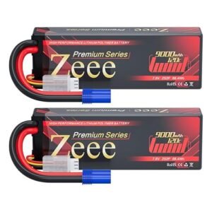 Zeee Premium Series 2S Lipo Battery 9000mAh 7.6V 120C Hard Case with EC5 Connector for RC Semi Trucks Cheap