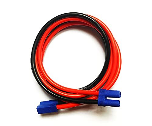 JTP RC EC5 Male to Female Connector Extension Cable 10AWG Silicone Wire 15CM for RC Battery Charger