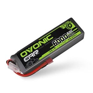 OVONIC LiPo Battery 3S 11.1V 6000mAh 60C RC Battery with Dean-Style T Plug Ideal for KTM Duke vs RC 390 RC Models