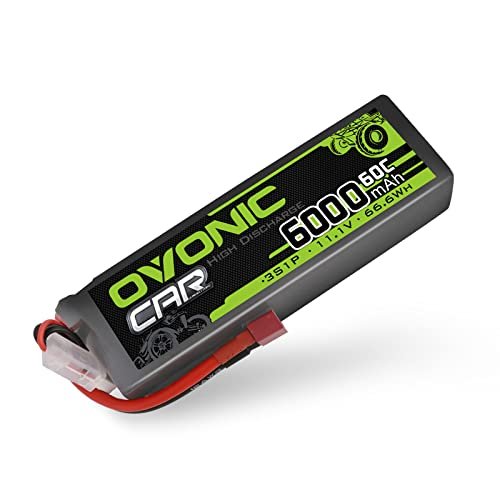 OVONIC LiPo Battery 3S 11.1V 6000mAh 60C RC Battery with Dean-Style T Plug Ideal for KTM Duke vs RC 390 RC Models