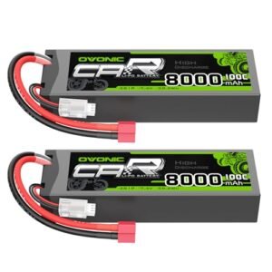 OVONIC Lipo Battery 8000mAh 100C 7.4V 2S for RC Bush Plane Plans and Other RC Vehicles
