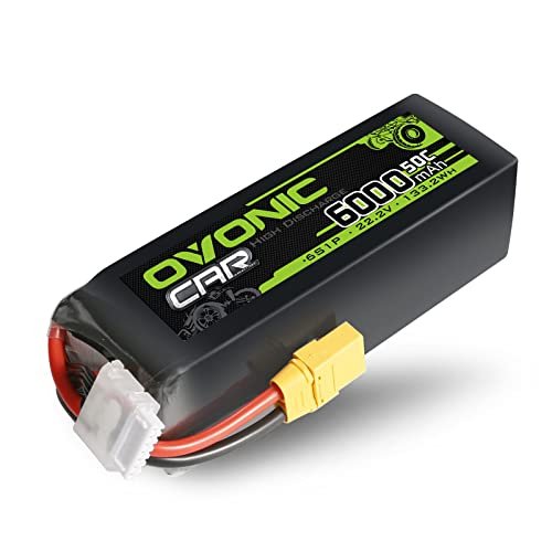 OVONIC 6S Lipo Battery 6000mAh 50C 22.2V with XT90 Plug for UDI U12 RC Helicopter and Other RC Models