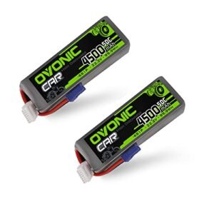 OVONIC 6S Lipo Battery 22.2V 50C 4500mAh with EC5 Plug for RC Virginia Class Submarine and Other RC Models 2 Packs