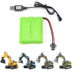DOUBLE E 3.6V 800mAh Rechargeable Battery Pack USB Charging Cord Best RC Fire Truck Accessory