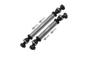 GPM Racing AXIAL 1/10 4WD RBX10 RYFT AXI03005 Steel Aluminum Front Rear CVD Drive Shaft 6PC Set Gray