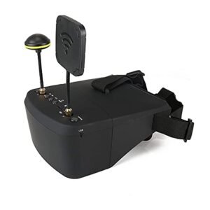 YueLi FPV Goggles EV800D 5.8G 40CH 5 Inch 800x480 Diversity Video Headset with DVR and Built in Battery for FPV Drone Racing