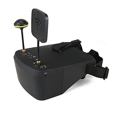YueLi FPV Goggles EV800D 5.8G 40CH 5 Inch 800x480 Diversity Video Headset with DVR and Built in Battery for FPV Drone Racing