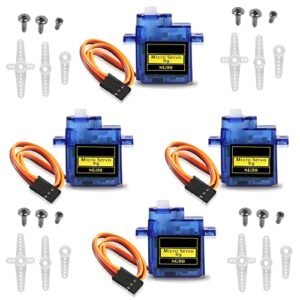 SIPYTOPF 4Pack SG90 Micro Servo Motor Kit for RC Boat Plans Free Helicopter Airplane Car Robot