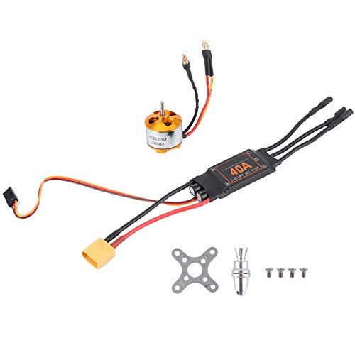 VBESTLIFE 2212 KV2200 Brushless Motor and 40A ESC Combo Set Solve RC Helicopter Problems for Drones and FPV