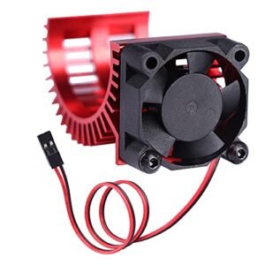 AIMROCK 540 550 Aluminum RC Motor Heatsink with Cooling Fans for 1/10 1/8 RC Euro Truck Red