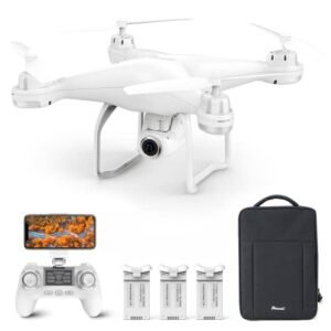 Potensic T25 Drone with 2K GPS FPV Camera Backpack 3 Batteries Auto Return Home Follow Me Waypoint Fly Altitude Hold 2022 Upgraded
