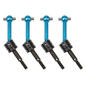 4 Pack Metal Universal CVD Drive Shaft Dogbone Joint for Tamiya TT01 TT02 1 10 RC Car Blue