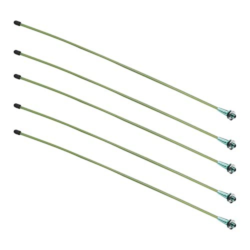 Heyiarbeit RC Boat Wall Mount Antenna Tube Green with Aluminum Alloy Mount 5pcs 340mm Length 3mm Outer Diameter