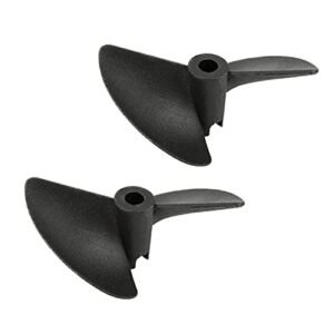 Heyiarbeit Goose RC Boat Propeller 2 Blades 35mm Diameter 3.18mm Hole Plastic CCW Black 2PCS