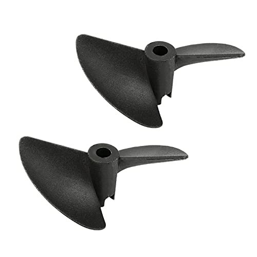 Heyiarbeit Goose RC Boat Propeller 2 Blades 35mm Diameter 3.18mm Hole Plastic CCW Black 2PCS