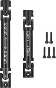 MORLORDY RC Center Drive Shafts Steel Driveshafts for SCX24 Upgrades AXI00001 C10 AXI00002 JLU AXI00006 1/24 Scale RC Crawler Car
