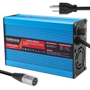 PowerUp 24V 8A Smart Charger for Used Nitro RC Engines with 3pin XLR Plug Blue Aluminum Case