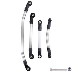 Redcat Gen8 1/10 Scale RC Truck Tires Steel RC Steering Links Kit Linkage for Enhanced Crawler Performance