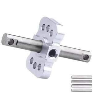 Aluminum Differential Locker Spool Diff Case Mounts for RC Bandit Truck 1/10 2WD Traxxas Slash Rustler Stampede VXL Replacement Silver