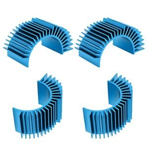 CrazyHobby 4Pcs Aluminum Motor Heat Sink for Electric RC Short Course Truck 540 550 Size Brushed Brushless Cooling