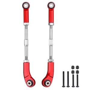 Arrma 1/8 RC Buggy Parts Aluminum Steering Camber Link Set Toe Link Steering Linkage Turnbuckles and Camber Links for Kraton Notorious 6S BLX Upgrades Red