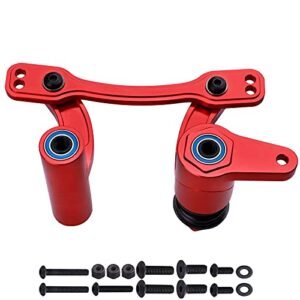 Arrma 1/8 Scale Aluminum Steering Bell Crank Set Upgrade for RC Power Wheels Steering Servo Kraton Notorious Mojave Felony Infraction Outcast Typhon 6S BLX Models Red