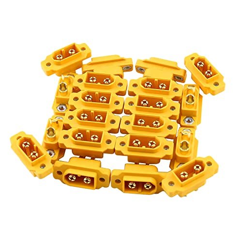 20Pcs Amass XT60E Connector XT60 Panel Mountable Male Plug for KTM RC 390 Spark Plug Location and RC Multicopter Aircraft FPV Racing Drone