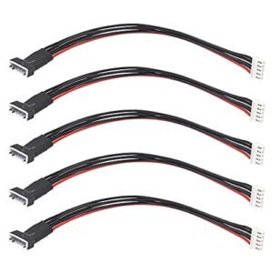 ShareGoo 5Pcs 20CM JST XH Balance Plug Charging Extension Wire Cable 22AWG for Gentry Eagle RC Boat FPV and LiPo Battery Balance Charging 5Pin for 4S