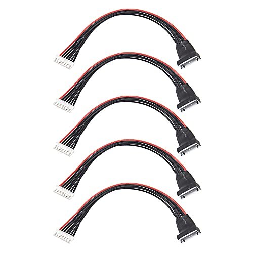 ShareGoo 5Pcs 20CM JST XH Balance Plug Charging Extension Wire Cable 22AWG for RC Car FPV Boat LiPo Battery 7Pin for 6S