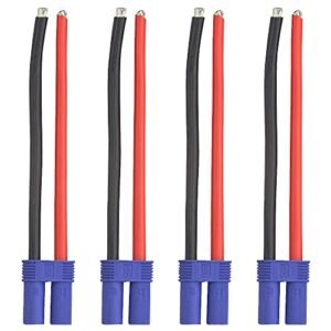WMYCONGCONG 4 PCS EC5 Female Banana Connector 12AWG Silicone Wire for RC Hobby Lipo Battery