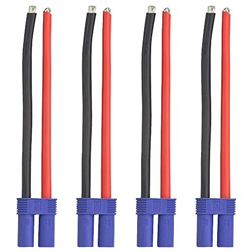 WMYCONGCONG 4 PCS EC5 Female Banana Connector 12AWG Silicone Wire for RC Hobby Lipo Battery