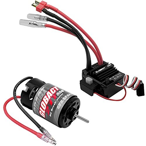 GLOBACT 21T 550 Brushed Motor and 80A ESC Combo with External BEC for 1/10 RC Crawler Cars