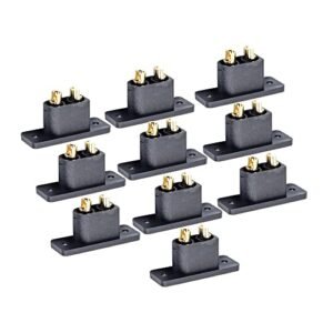 AMASS XT90E M Male Plug 10Pcs Gold Plated Mountable Connector Anti Spark for RC Foamboard Plane Plans Drones Cars Boats