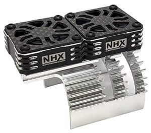 NHX RC 1 8 Twin Cyclone Aluminum HV Cooling Fan Cover 28000RPM Motor Heatsink Silver RC Motor Dust Cover