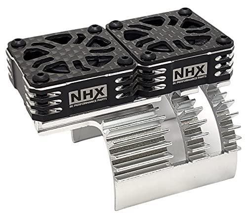 NHX RC 1 8 Twin Cyclone Aluminum HV Cooling Fan Cover 28000RPM Motor Heatsink Silver RC Motor Dust Cover