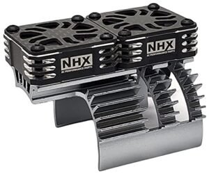 NHX RC 1 8 Twin Cyclone Aluminum High Voltage Cooling Fans with Cover 28000RPM Motor Heatsink Grey