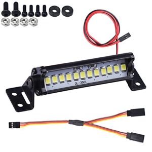 AIMROCK 55mm 12LED 1 10 RC Light Bar Roof Lamp Kit for Slash Stampede Rustler TRX4 SCX10 RC4WD D90