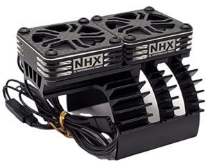 NHX RC 15 Twin Cyclone Aluminum Cooling Fans with Cover Motor Heatsink for Cyclone RC Boat