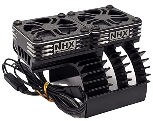 NHX RC 15 Twin Cyclone Aluminum Cooling Fans with Cover Motor Heatsink for Cyclone RC Boat