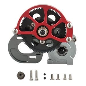 SecosAutoparts 1/10 Scale RC Car Carrying Case Full Metal Assembled Transmission Center Gearbox for Axial SCX10 Crawler