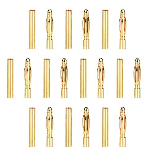 Ruimou 10 Pairs 2 0mm Female Male Bullet Banana Terminals Connectors Replacement for PBY Catalina RC Plans