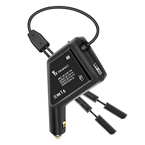 Hanatora DJI Mavic 2 Pro Zoom Drone Battery Car Charger 12V Rapid Charging Hub