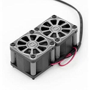 Power Hobbies Twister Twin 40mm Aluminum Cooling Fan for Power 10 RC Motor Black